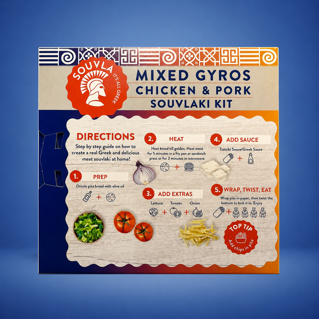 MIXED GYROS CHICKEN & PORK SOUVLA KIT